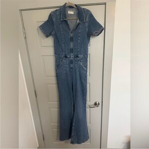 Free People Denim Jumpsuit